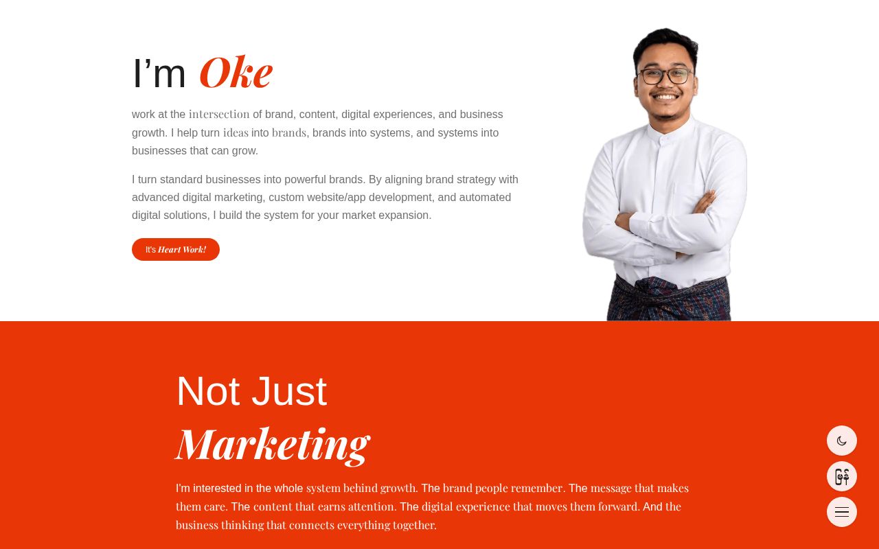 Preview of Oke Portfolio Website