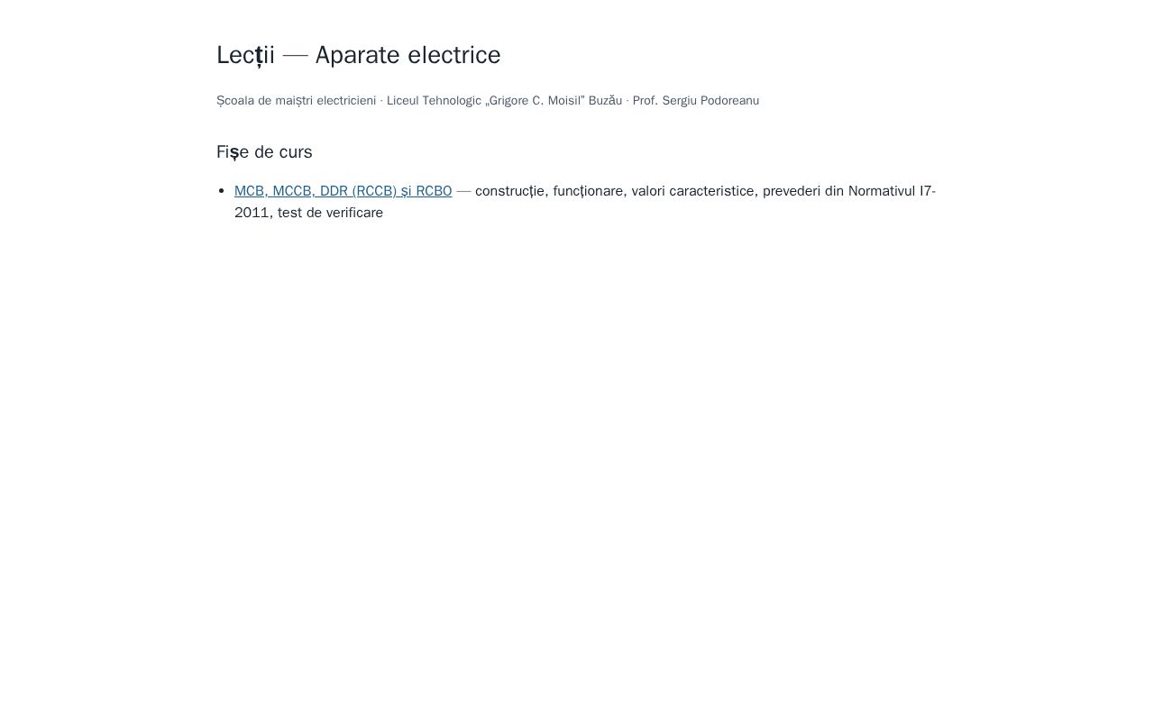 Preview of Lectii Aparate Electrice