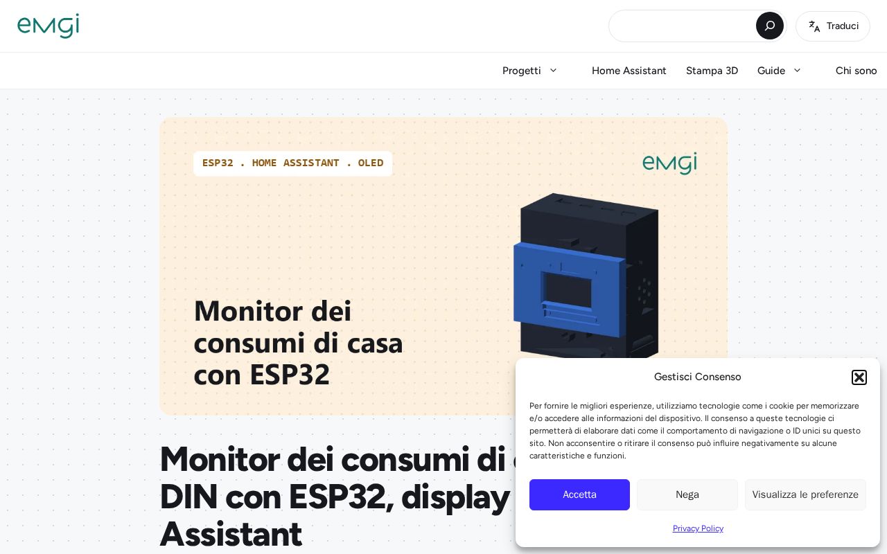 Preview of Monitor Consumi Din Esp32 Oled Home Assistant