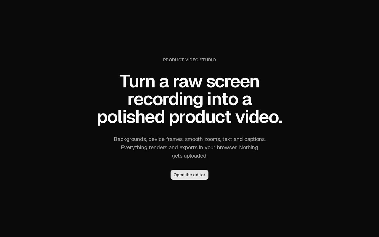 Preview of Product Video Tool