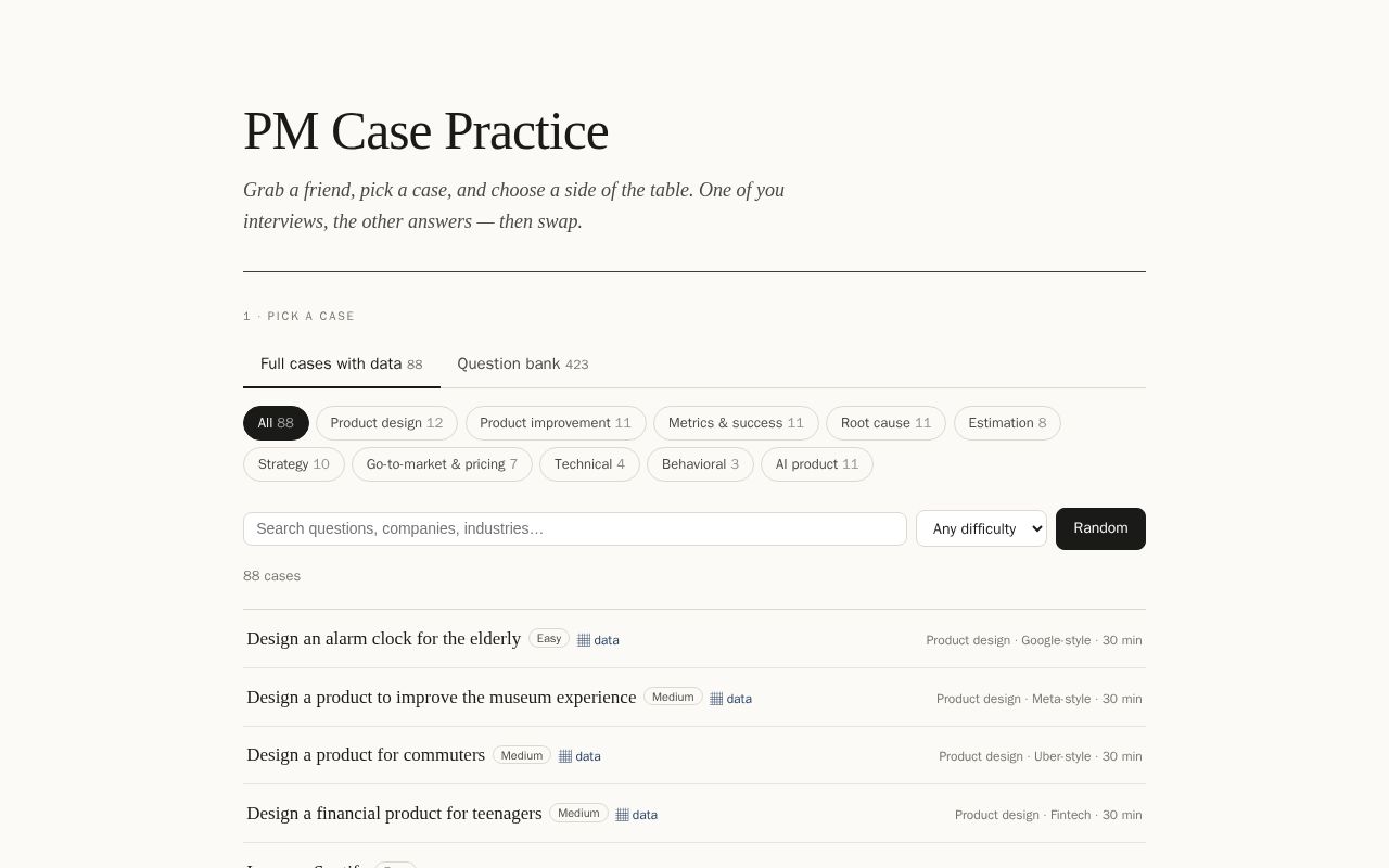 Preview of PM Case Practice