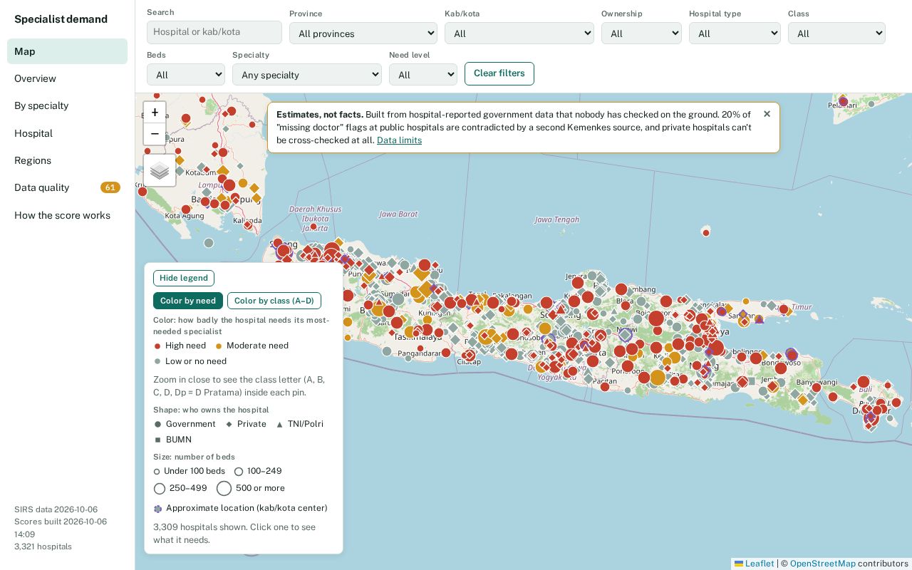 Preview of Specialist Demand Map