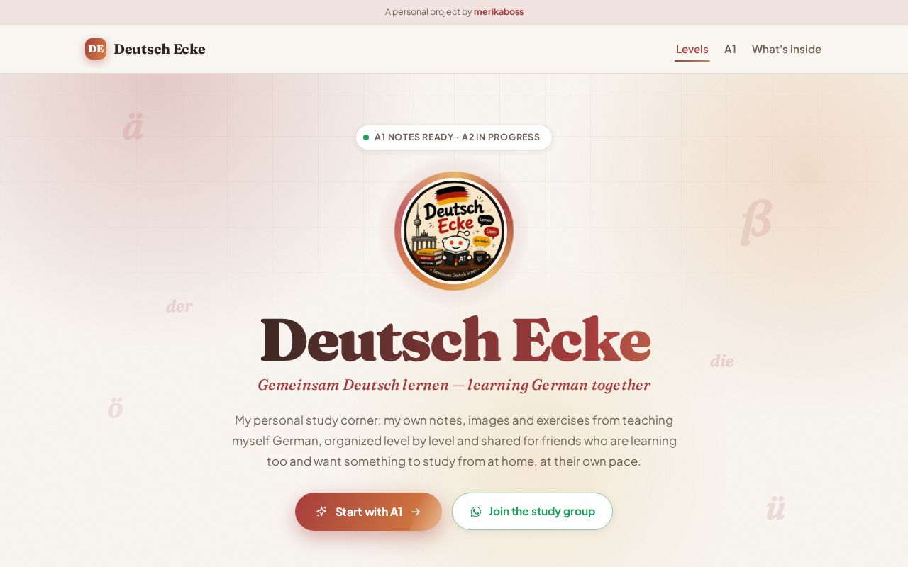 Preview of Deutsch Ecke Merikaboss
