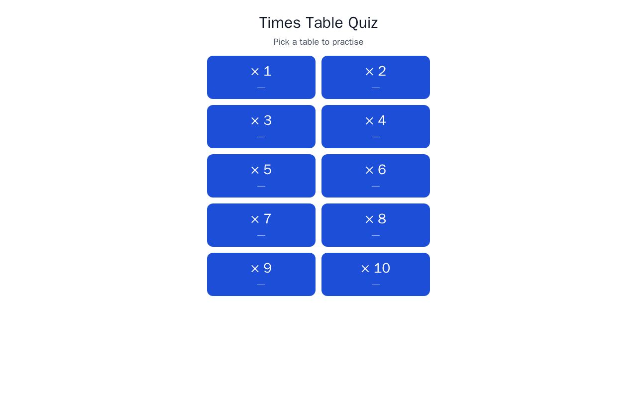 Preview of Times Tables Team