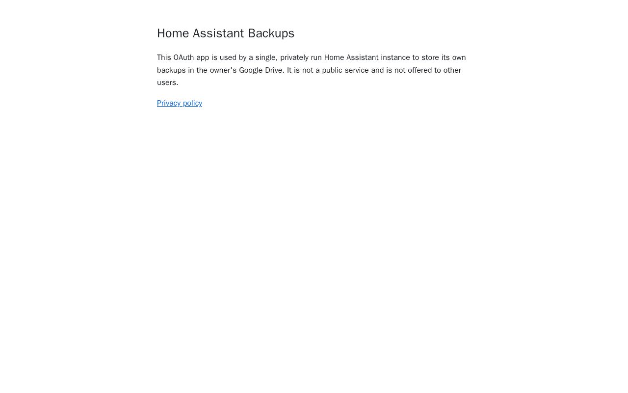 Preview of Home Assistant Backups