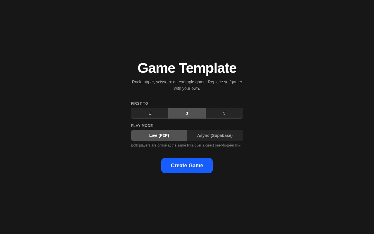 Preview of Game Template