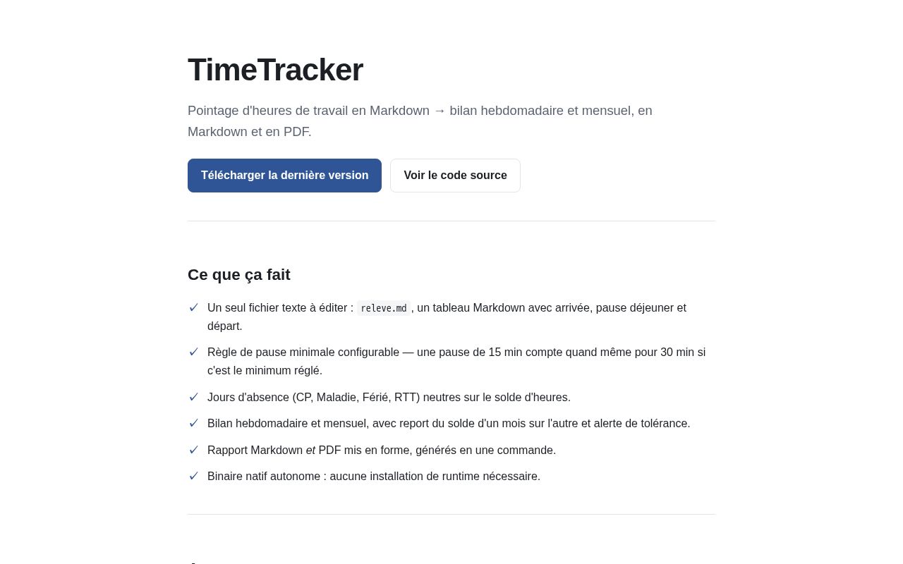 Preview of Timetracker