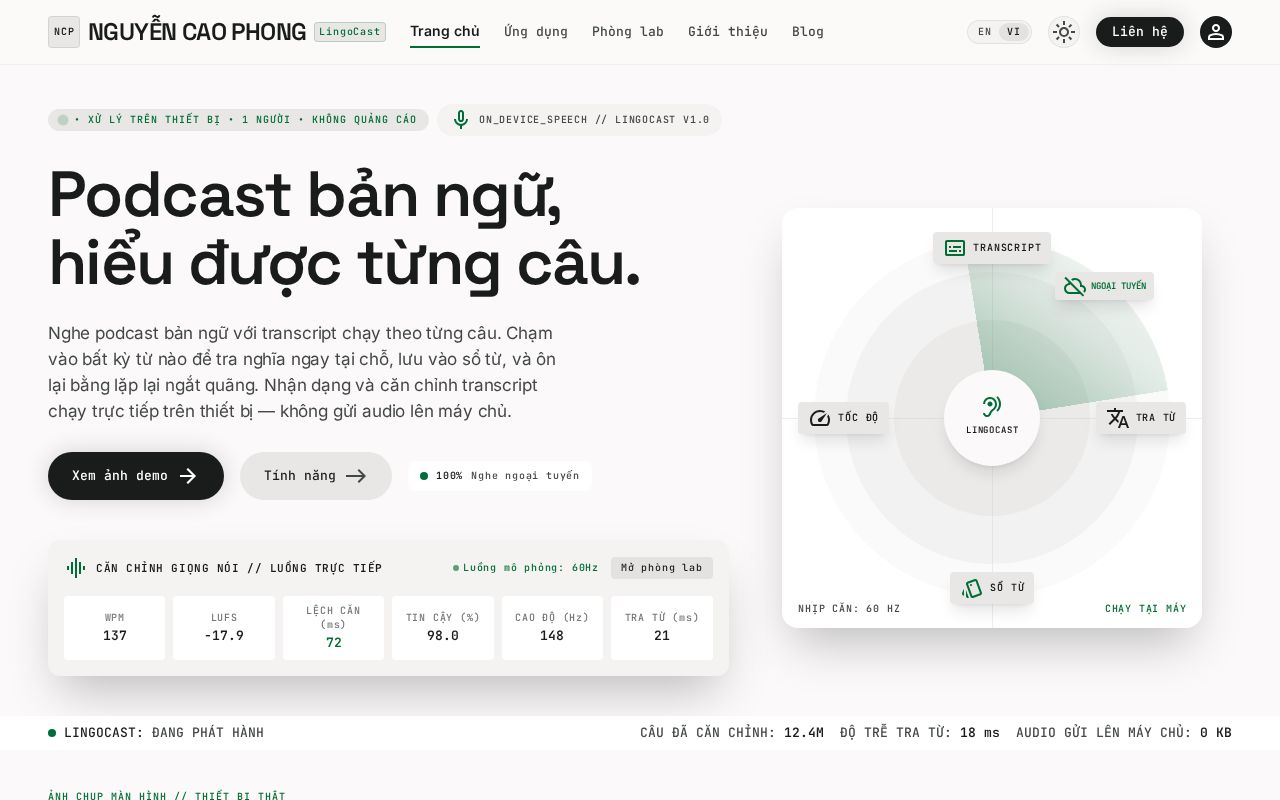 Preview of Fe Lingocast Web Service