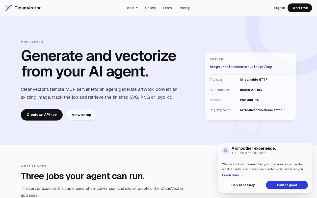 Preview of Cleanvector Mcp
