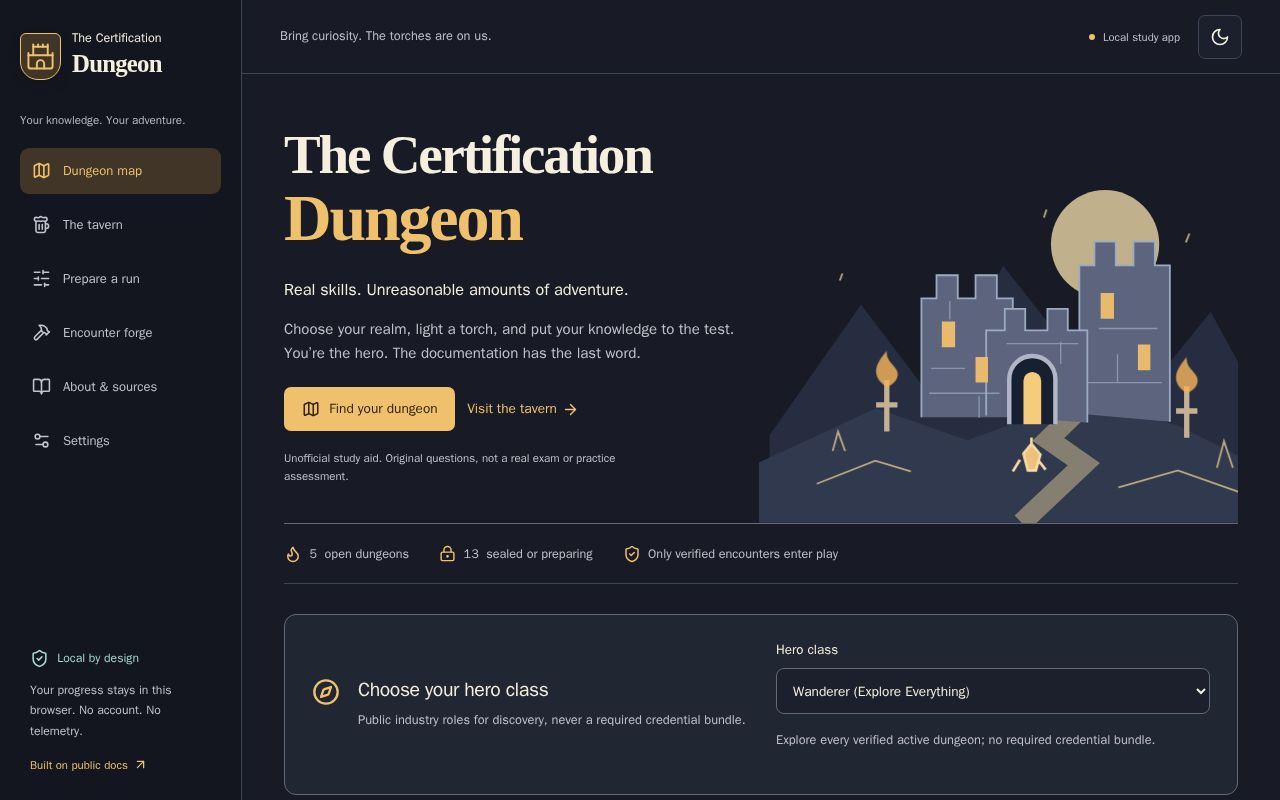 Preview of The Certification Dungeon