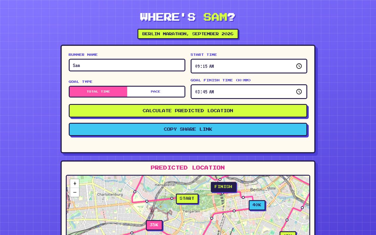 Preview of Berlin Marathon Tracker