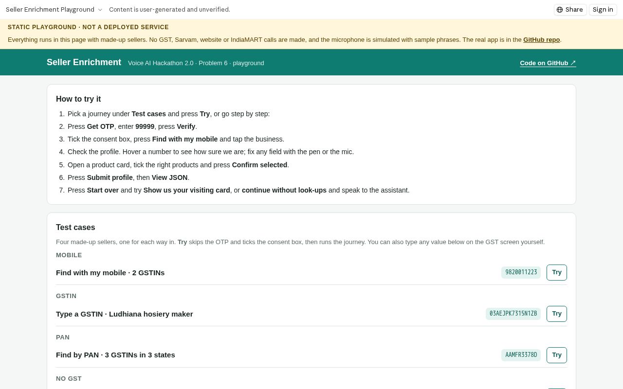 Preview of Seller Enrichment