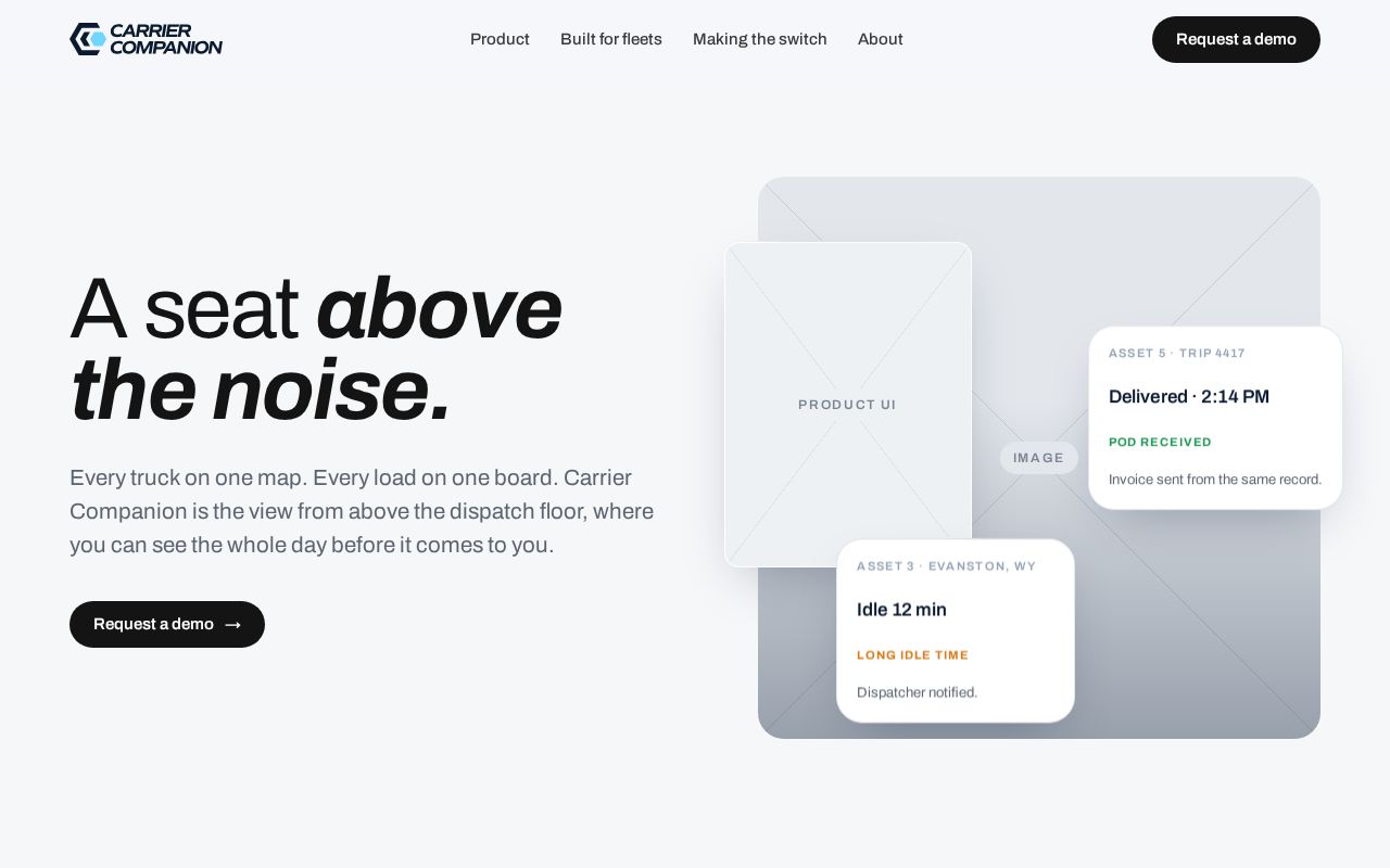 Preview of Carrier Companion Site