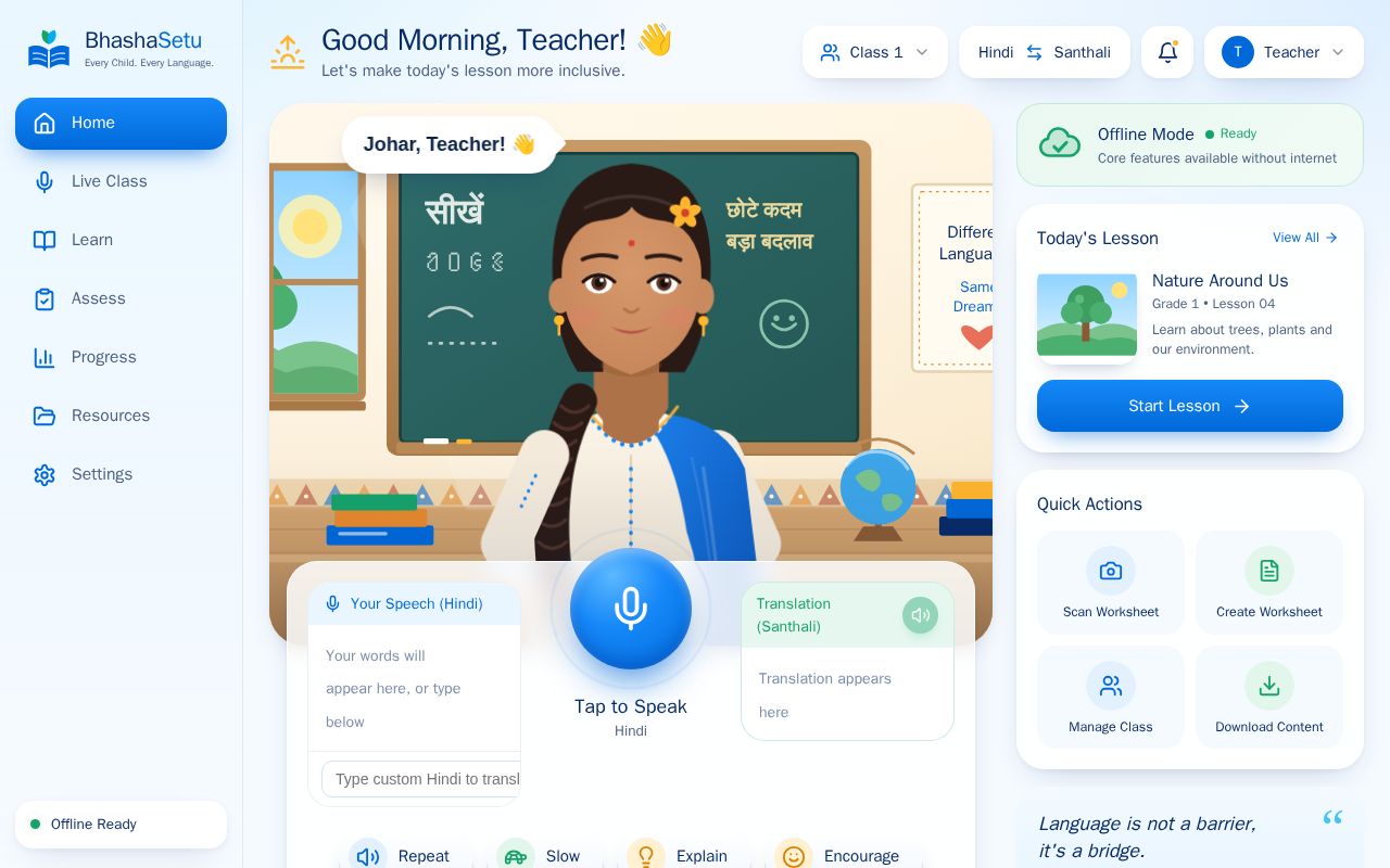 Preview of Bhashasetu App