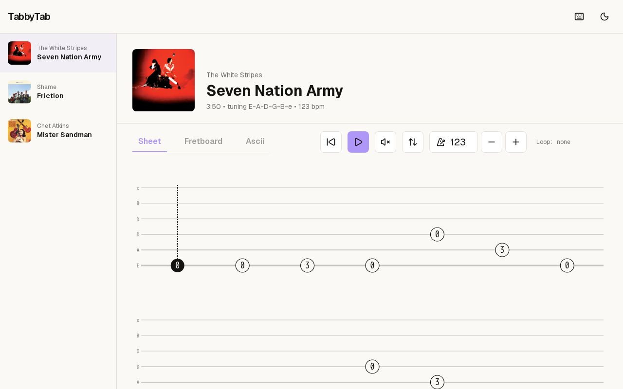 Preview of Music Tab Processor