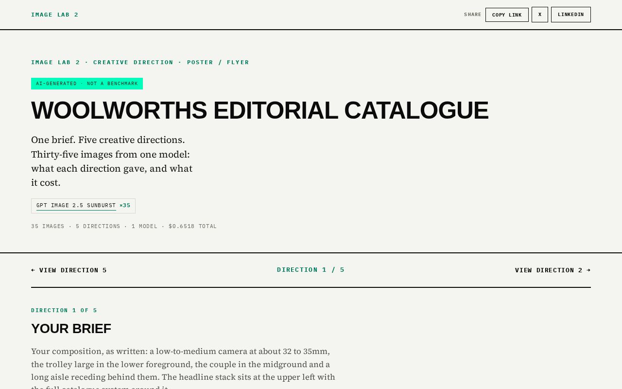 Preview of Woolworths Creative Directions