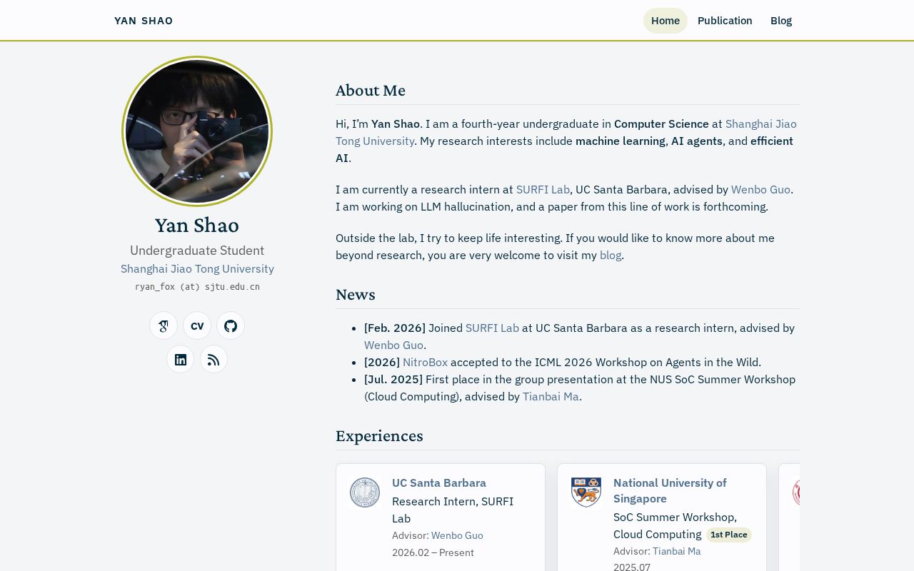Preview of My academic page