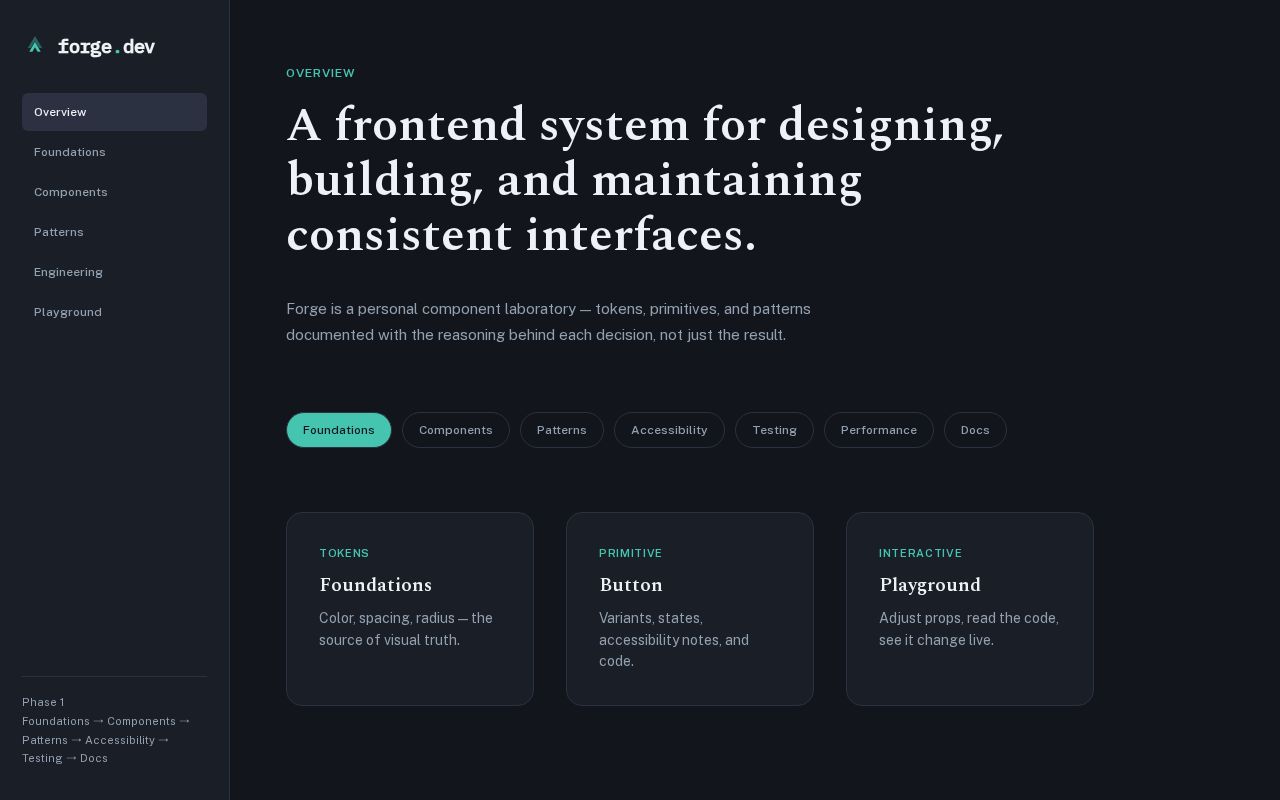 Preview of A frontend system for designing, building, and maintaining consistent interfaces.