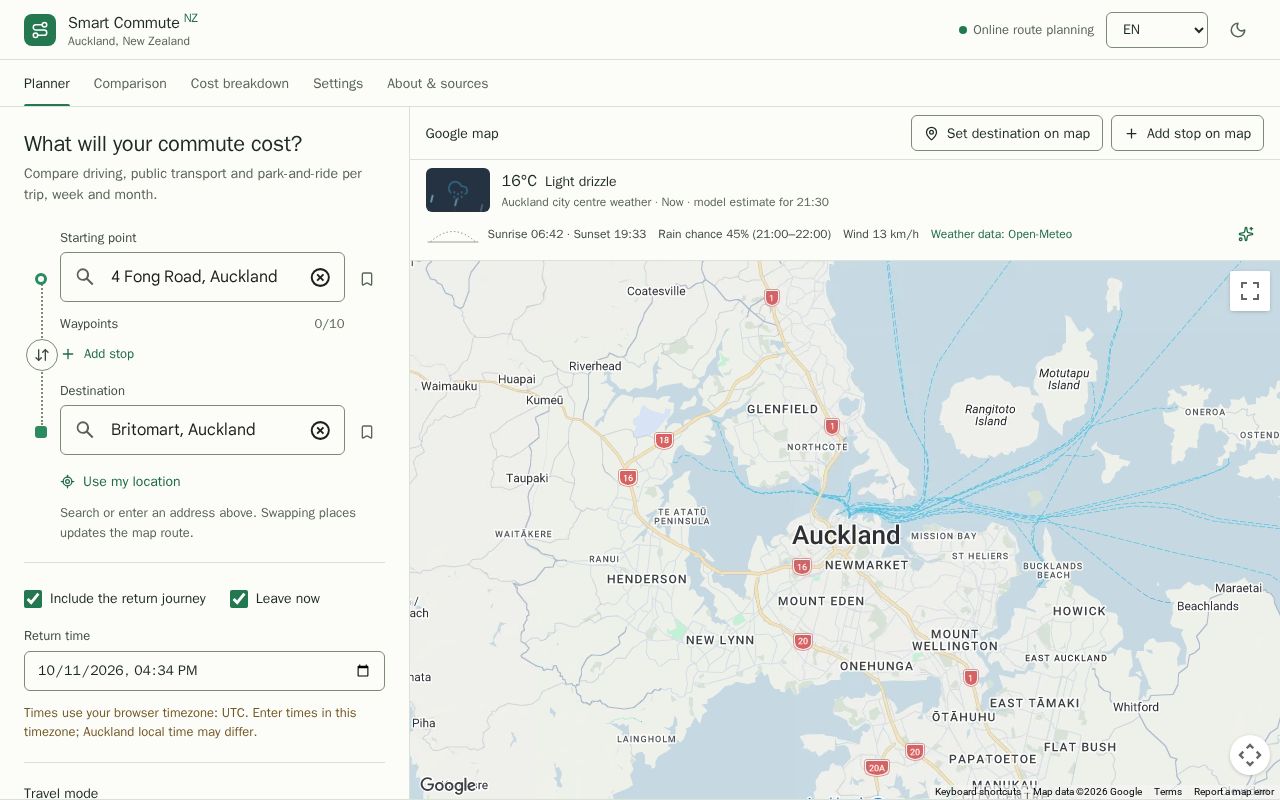 Preview of Smart Commute Nz