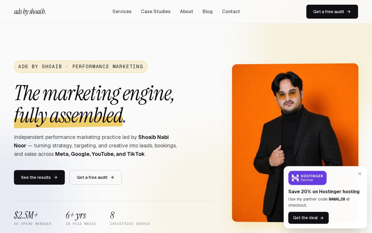 Preview of Shoaib Portfolio Website
