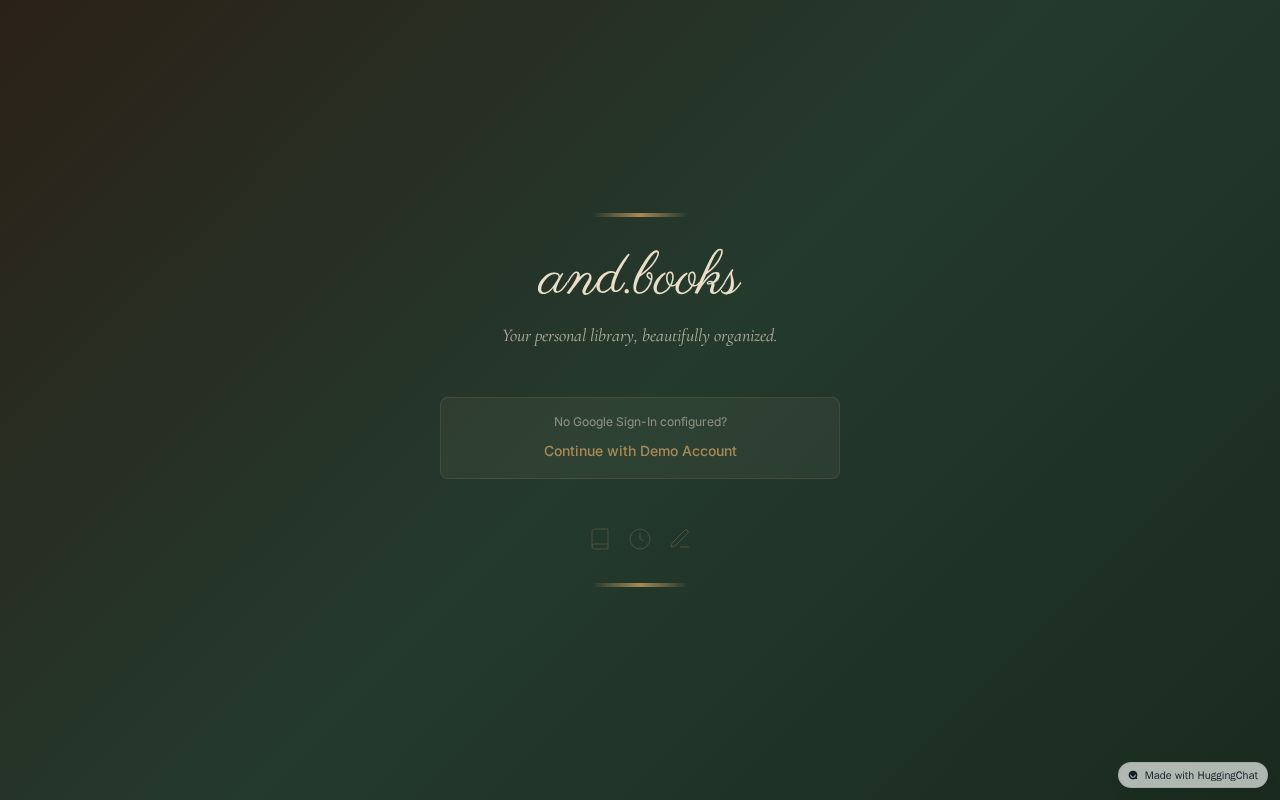 Preview of and.books with Google Sheets Integration