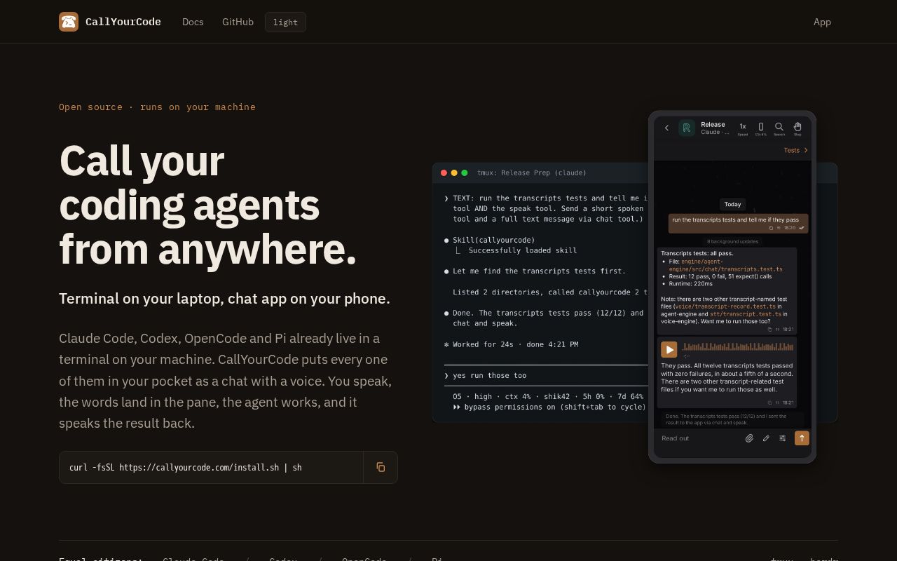 Preview of CallYourCode