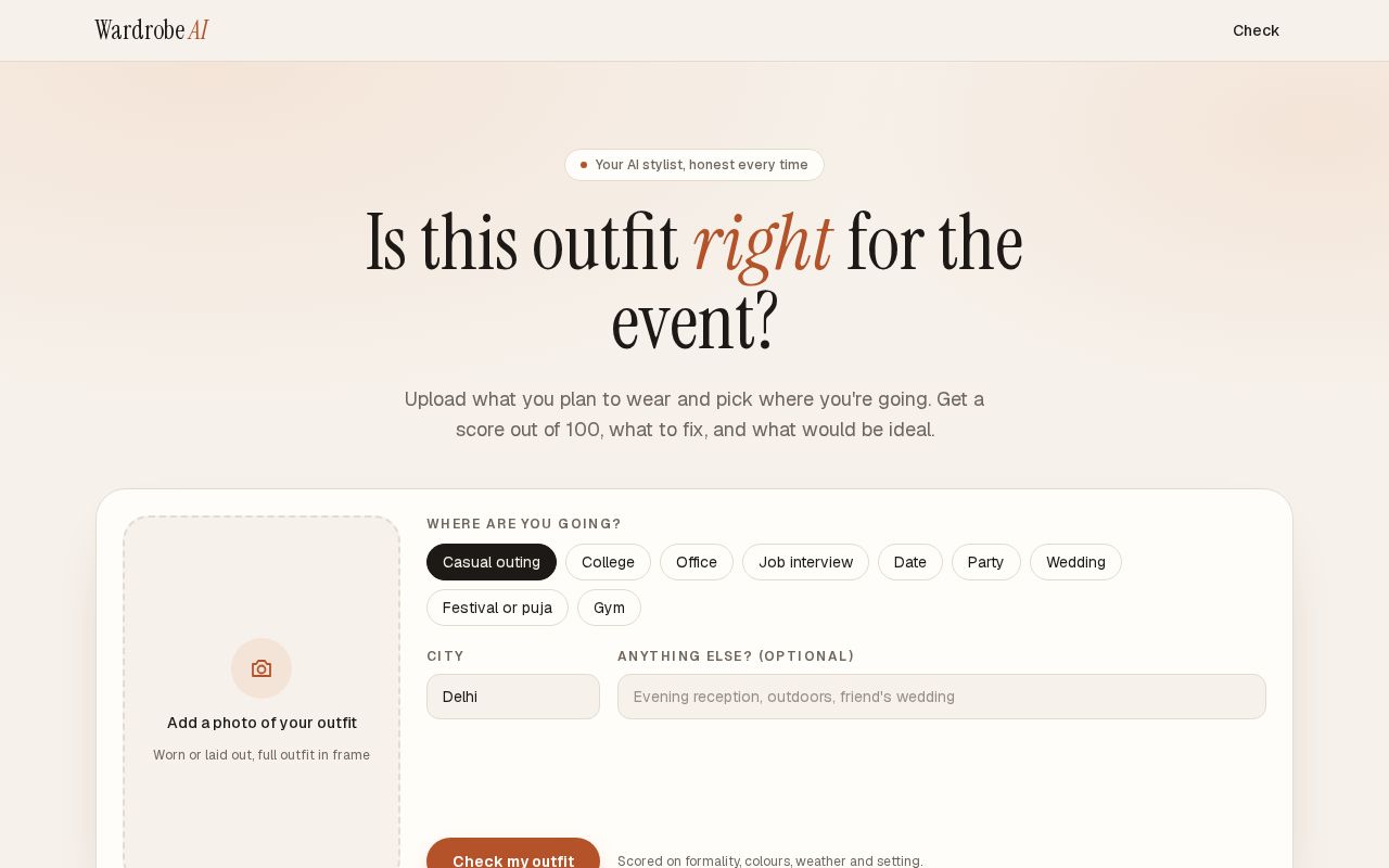 Preview of Wardrobe Ai