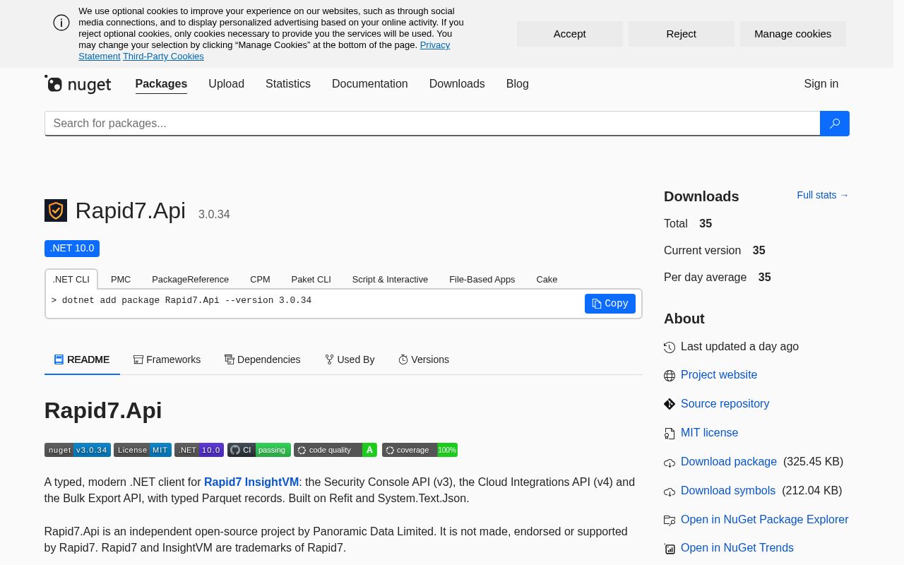 Preview of Rapid7 Api