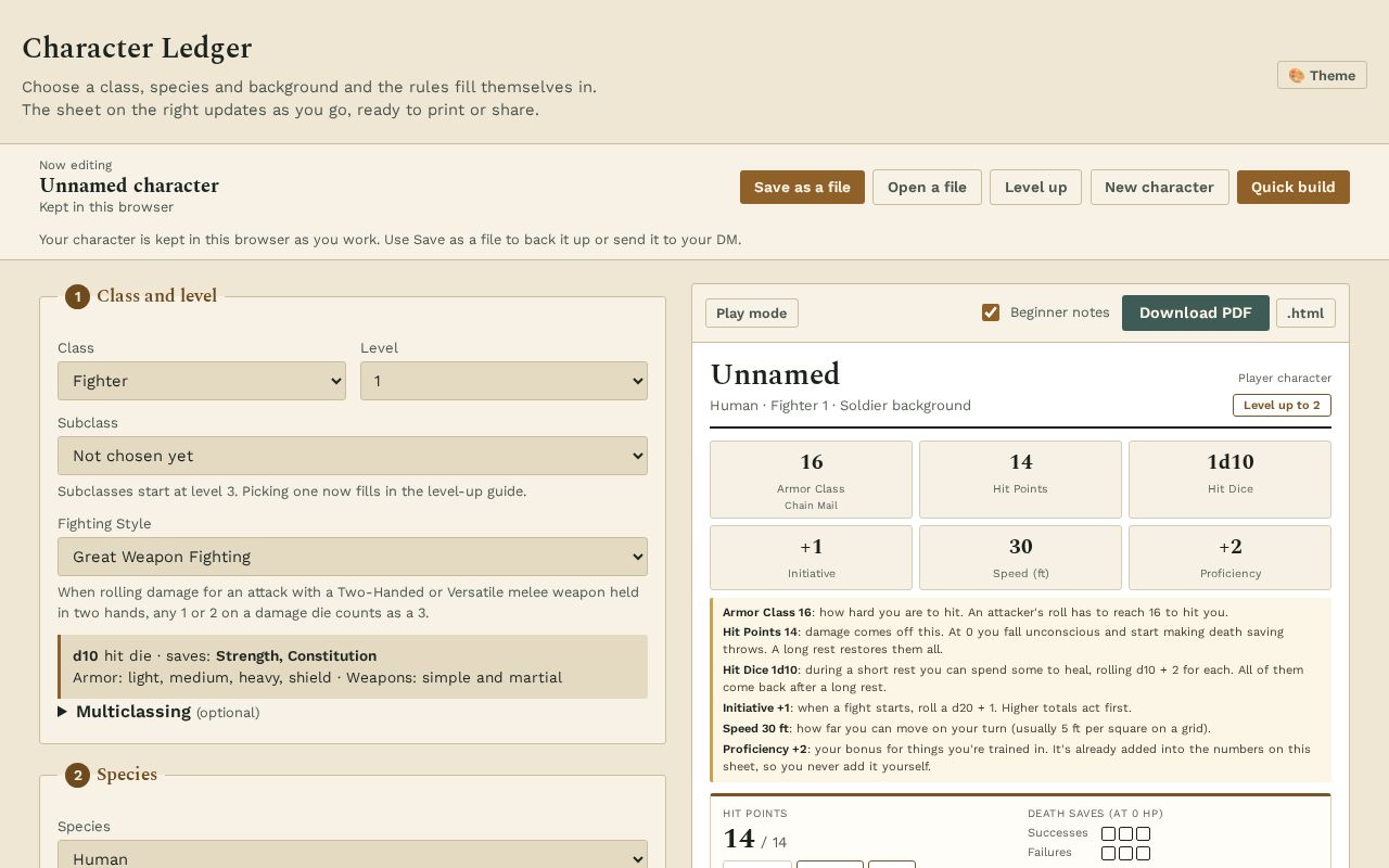 Preview of Dnd Builder
