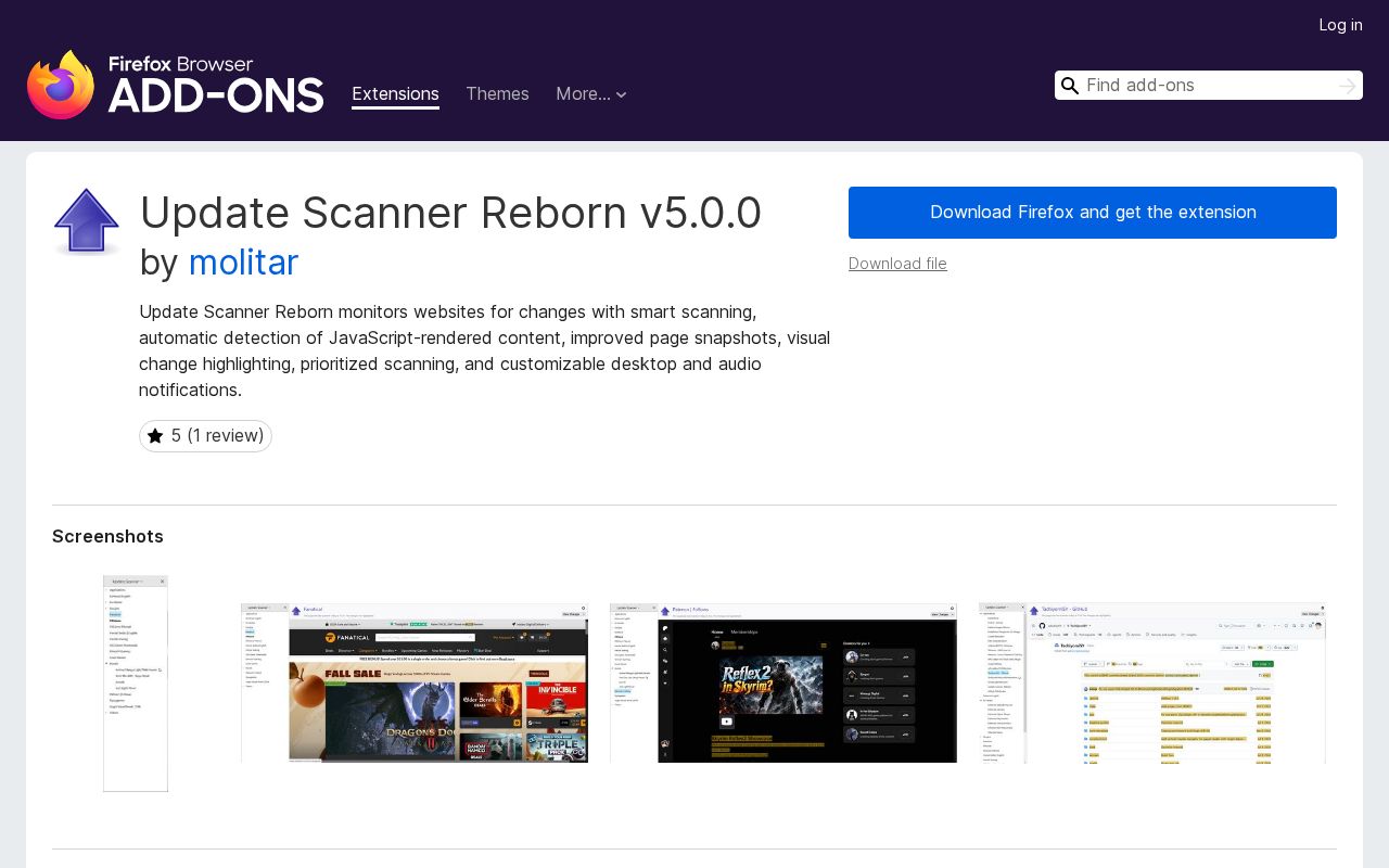 Preview of Update Scanner Reborn