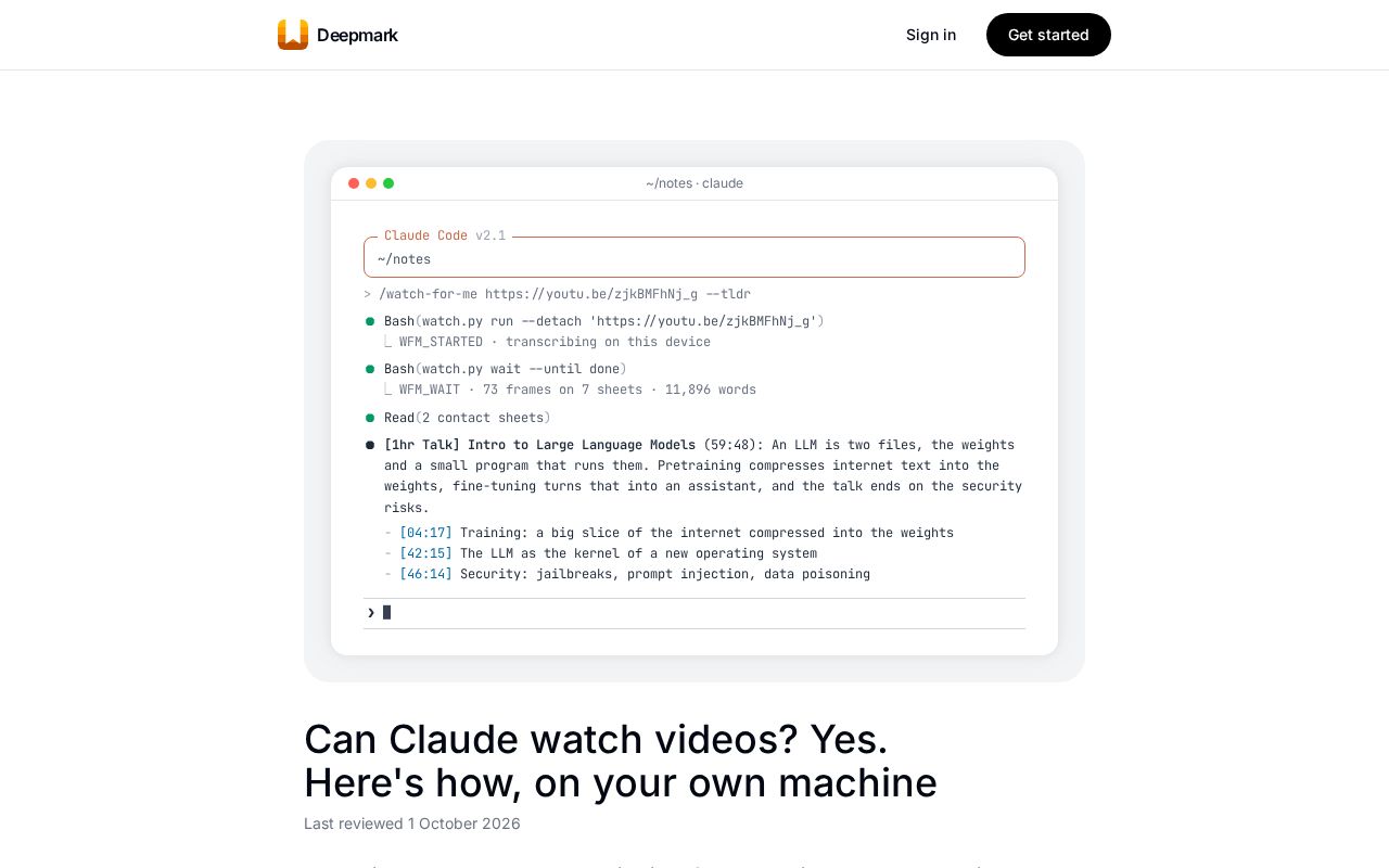 Preview of Watch For Me