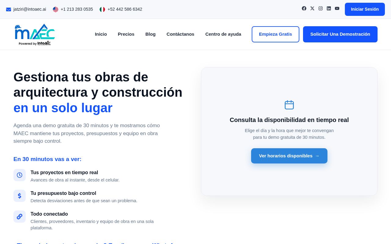 Preview of Demo Booking Maec