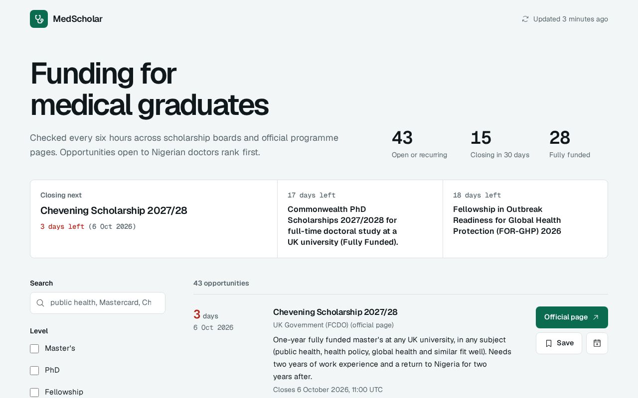 Preview of MedScholar