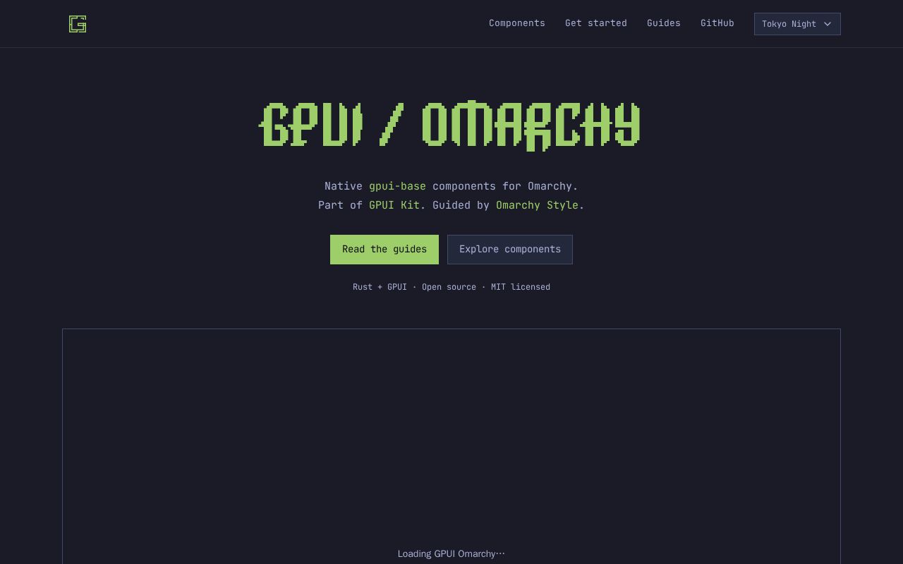 Preview of UI components for Omarchy system style