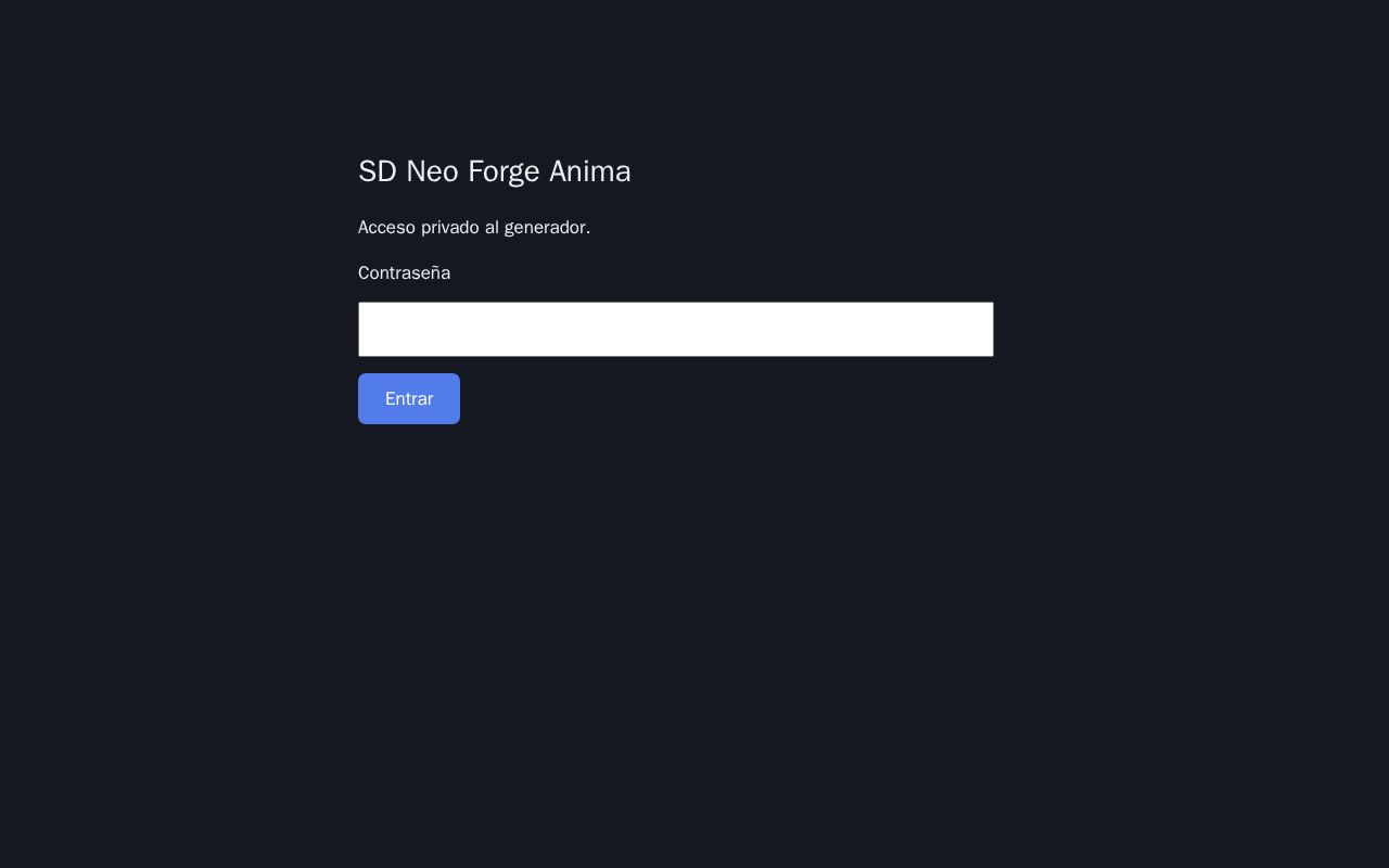 Preview of SD Neo Forge Anima