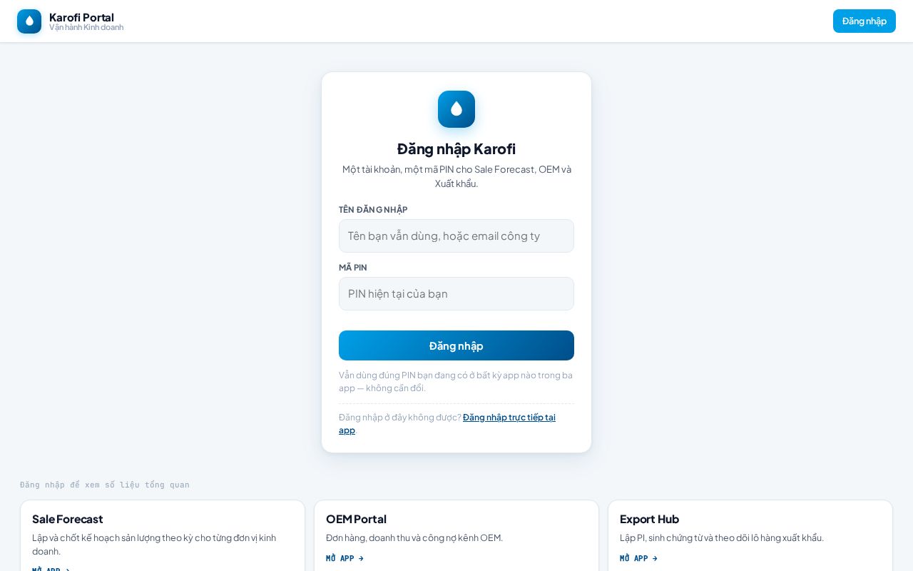 Preview of Karofi Sale Forecast App