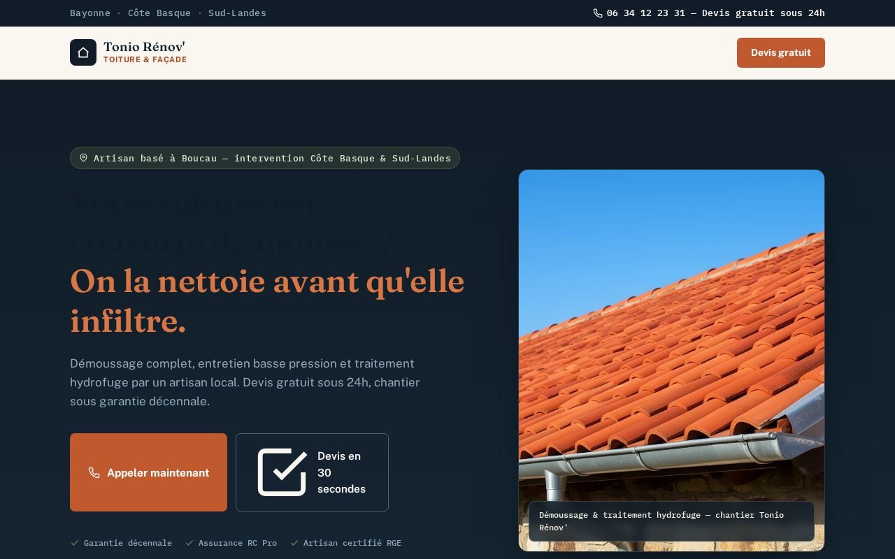 Preview of Toniorenov Landing Nettoyage Toiture