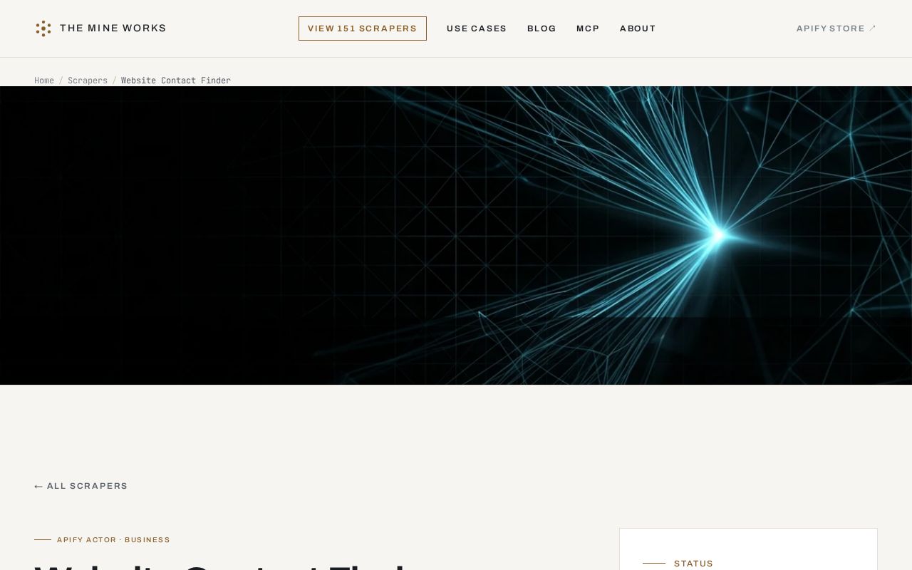 Preview of Contact Details Scraper