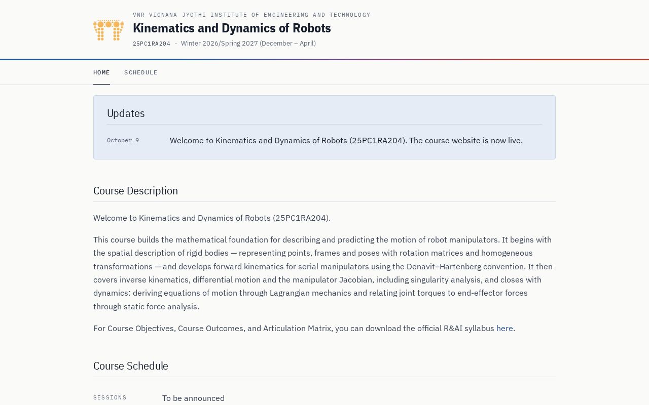 Preview of Kinematics Dynamics Robots