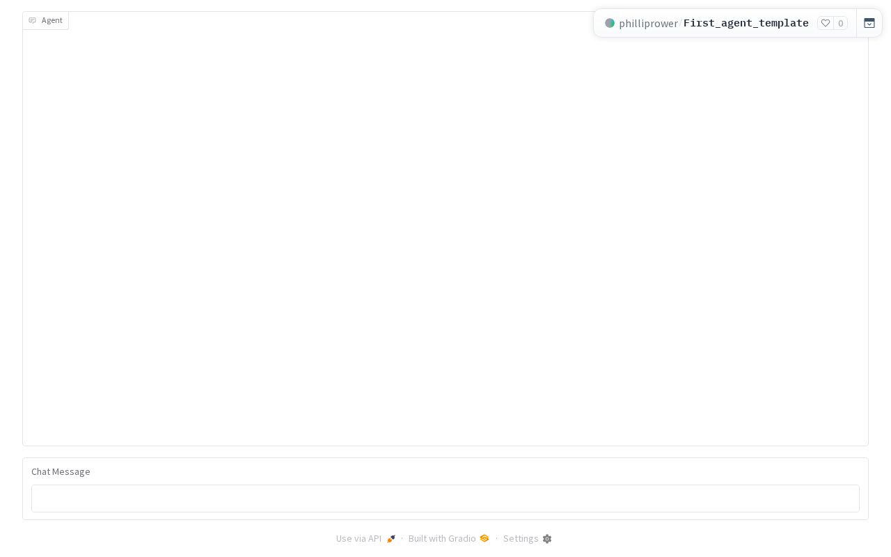 Preview of First Agent Template