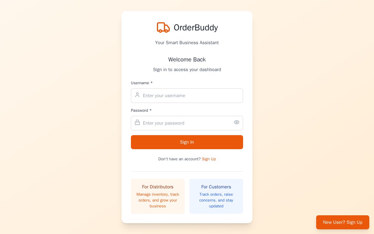 Preview of OrderBuddy