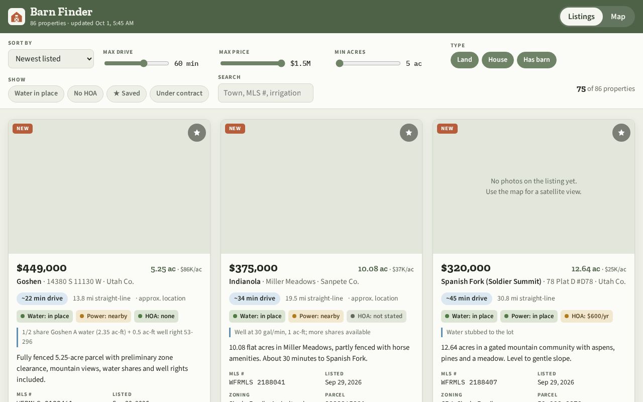 Preview of Barn Finder