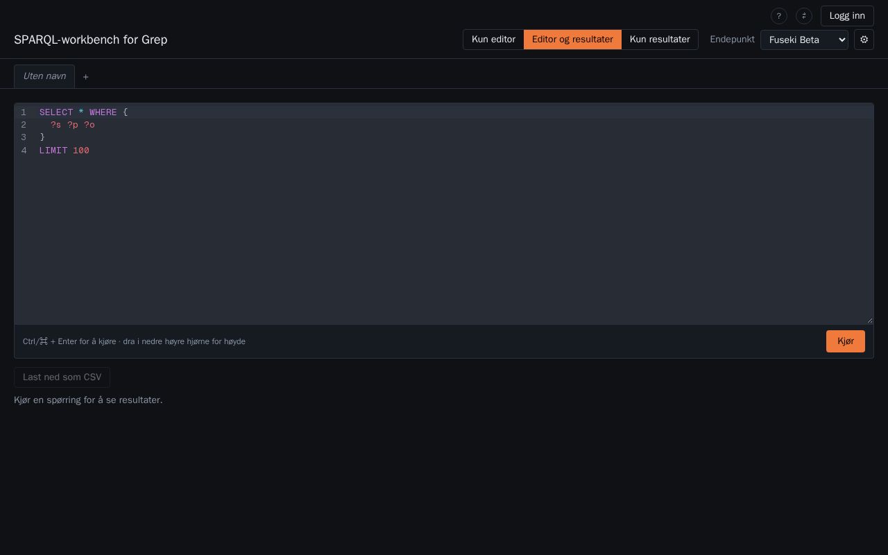 Preview of Ares SPARQL-workbench