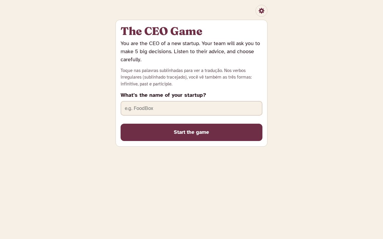Preview of The Ceo Game