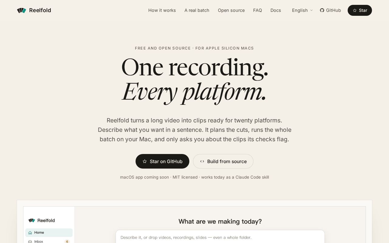 Preview of Reelfold