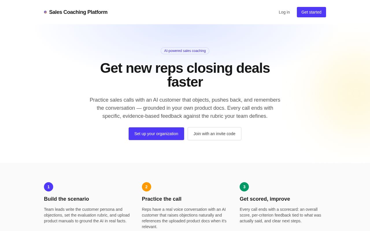 Preview of AI SalesCoachingPlatform