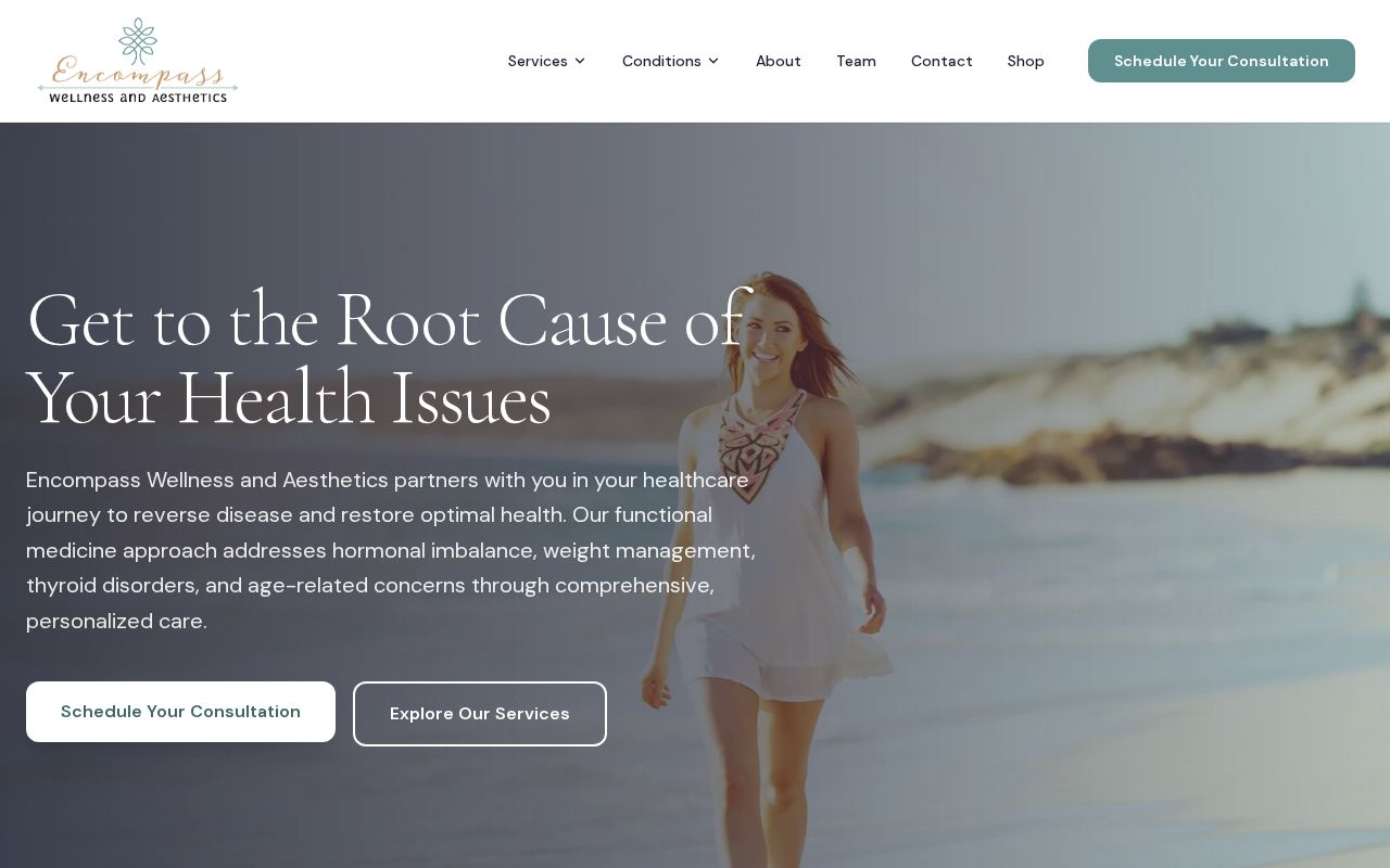 Preview of Website for Encompass Wellness and Aesthetics — built by MedReception AI