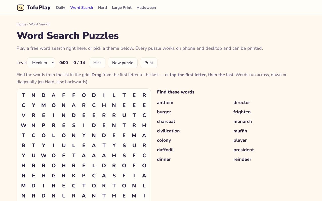 Preview of Seeded Word Search
