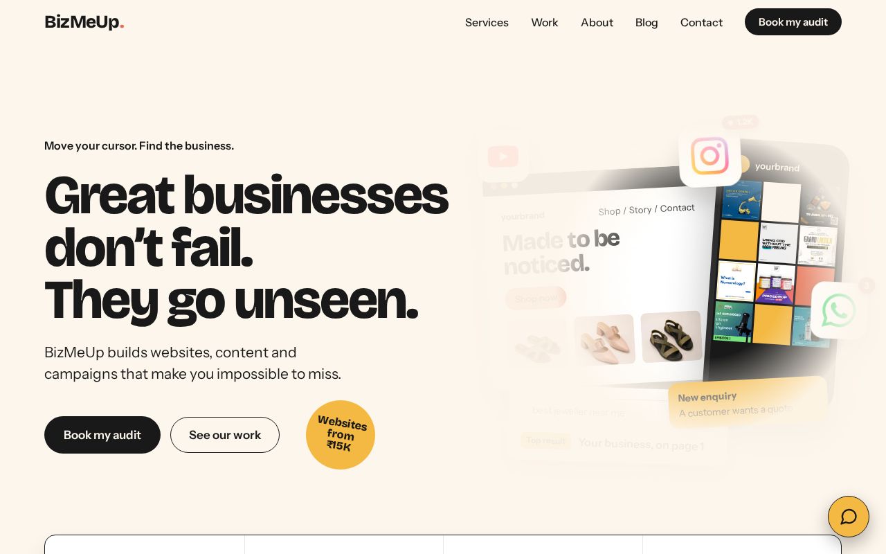 Preview of BizMeUpWeb