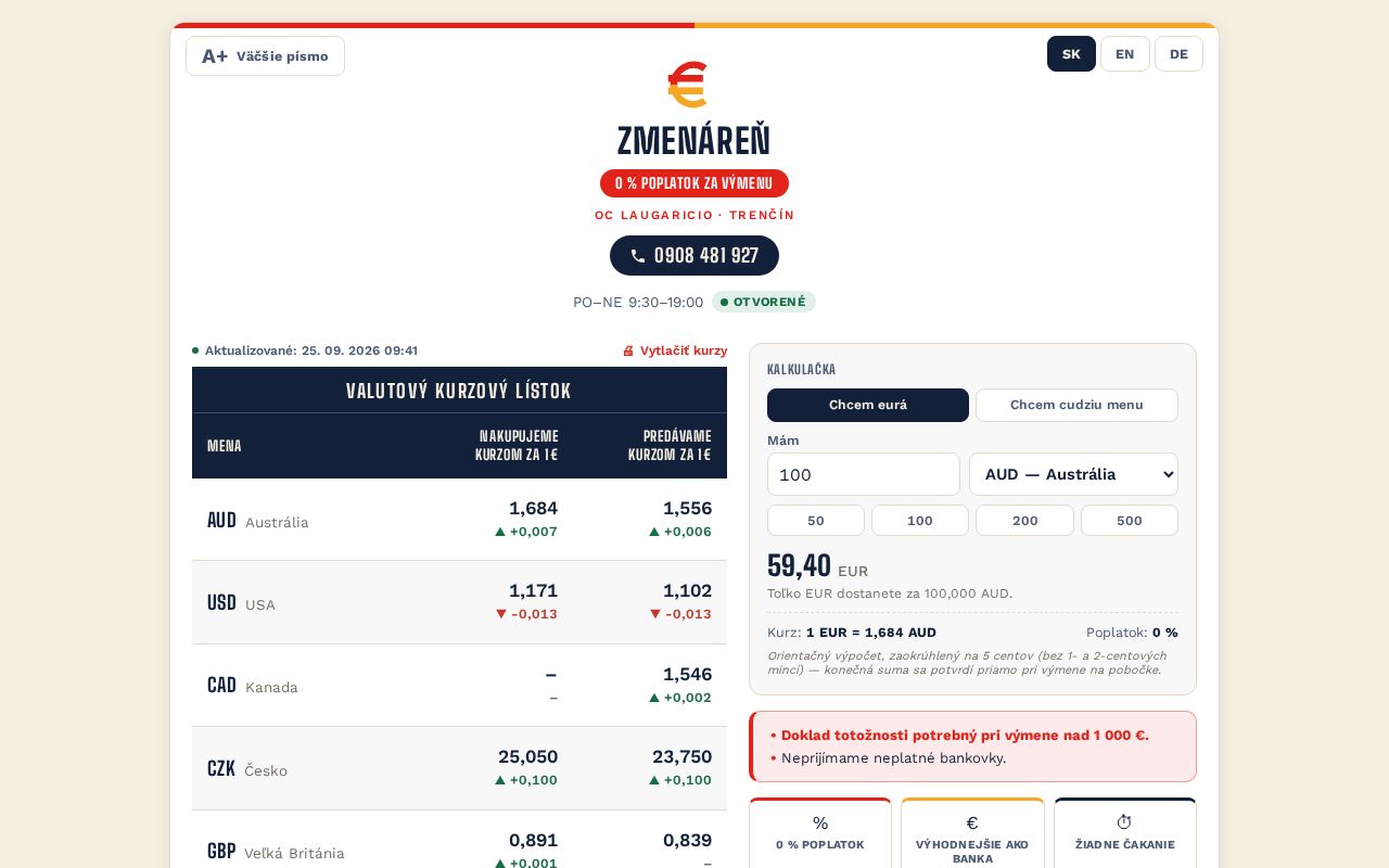 Preview of Zmenaren